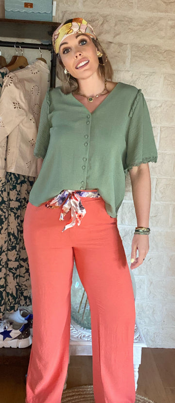 BLOUSE MORBIHAN kaki - O'Dressing-M